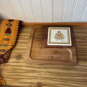 VINTAGE (1970s) Wood Charcuterie Board George Briard